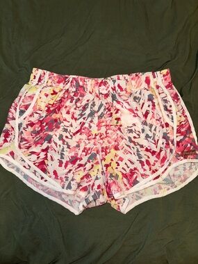 Calvin Klein Pink Multi-Color Athletic Shorts with White Trim